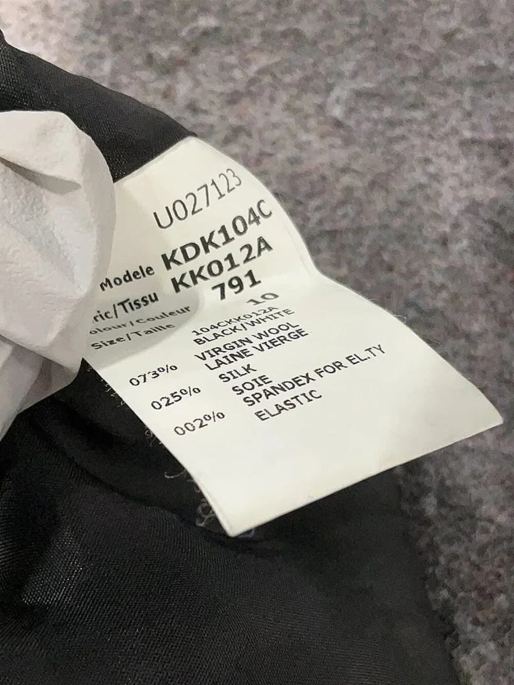 Michael Kors Collection Tweed Sheath Skirt – Size 10 Gray/Black Wool Silk Blend